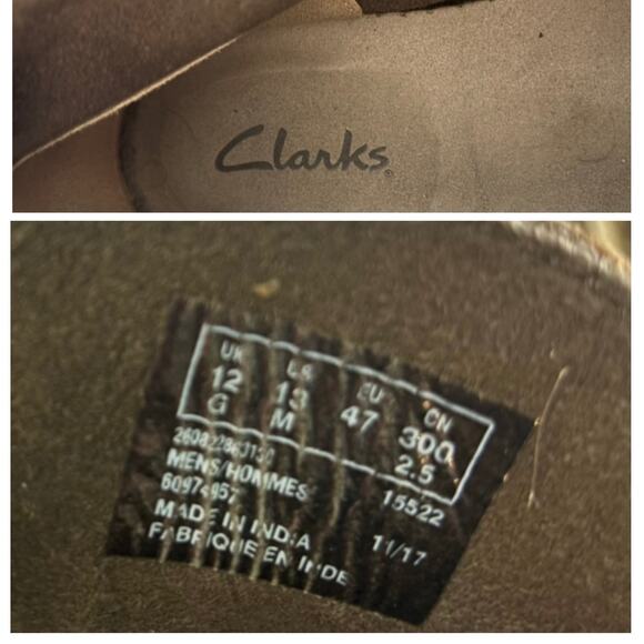 Clarks Brown Leather Chukka Ankle Boots  Lace-Up Desert Men’s 13 main image 5
